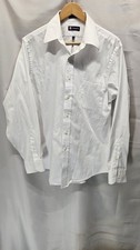 Mens Chaps Fitted Size Large White Long Sleeve Dress Shirt