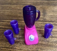 Barbie Mattel Dollhouse Diorama Doll Blender Appliance Cups Kitchen Lot