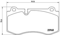 Brembo P 50 074 Bremsbelagsatz, Scheibenbremse For Brabus MERCEDES-BENZ