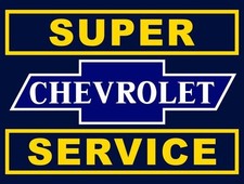 Super Chevrolet Service Dealership Style New Metal Sign 9x12 Ships Free