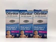 3x CLEARBLUE DIGITAL OVULATION TEST 10 COUNT EACH EXP 11/27 NEW IN BOX MR 1219