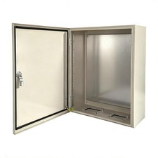 Carbon Steel Enclosure 20x20x12, IP66 Waterproof & Dustproof Metal Box, Grey