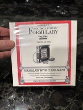 Vintage darkroom chemistry   collectible Photographers  Formulary kit - Sealed