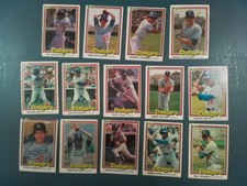 1981 Donruss Los Angeles Dodgers- 14 Card Lot-Sutton, Garvey, Lopes, Smith- HOF