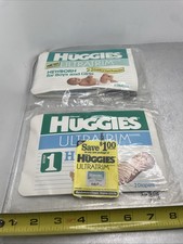 Vintage 1993 Huggies New Born 2 Pack Diaper Seal