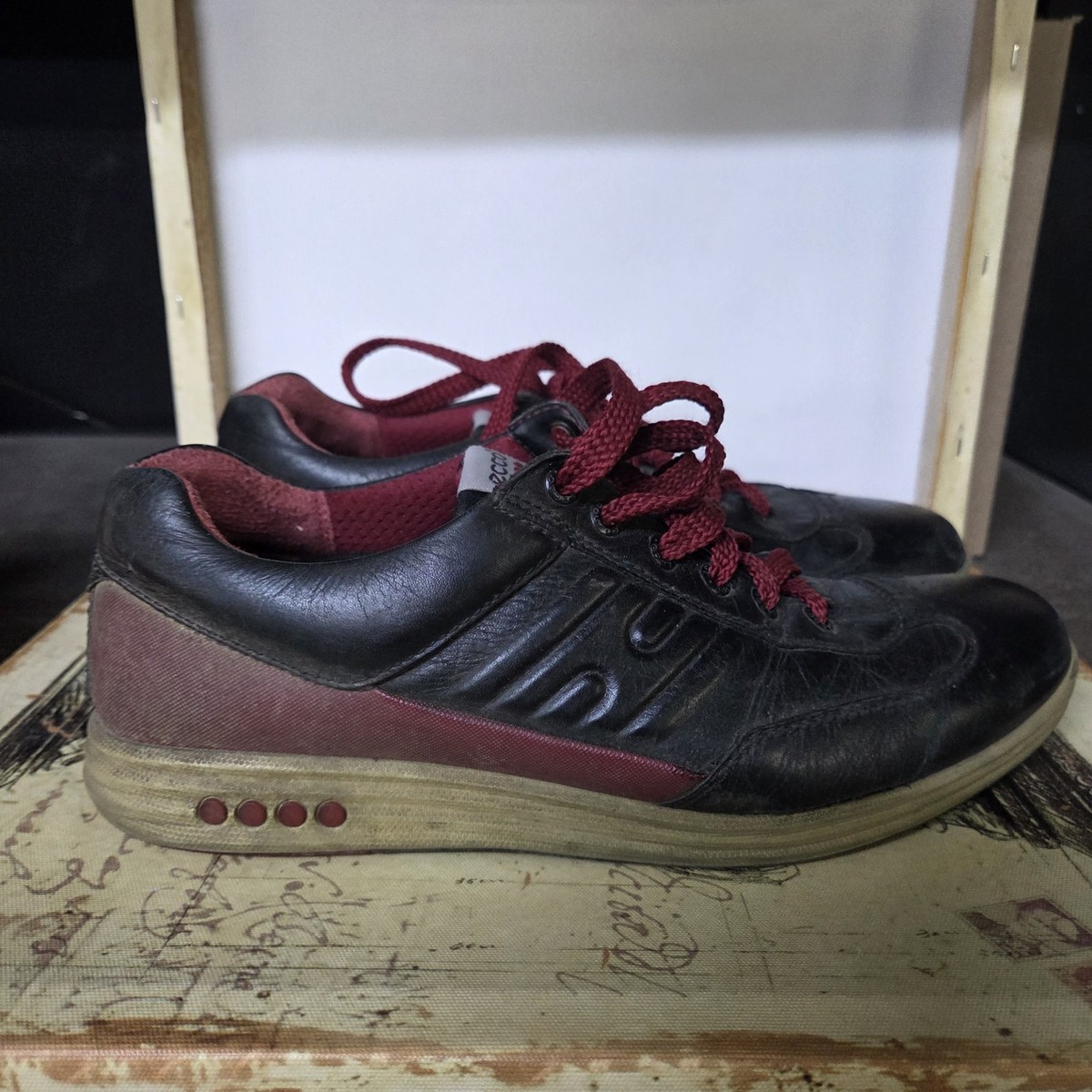 ECCO Hydromax Brown Leather Golf Shoes Mens EU 42 Spikeless Comfort ecco biom hydromax products for sale | eBay main image 3