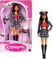 Barbie Signature Clueless Dionne Doll Black White Plaid Suit Top Hat Cell Phone
