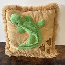 Rinco Alligator 3D Pillow Fuzzy Trim Tan 11"  Kids, Teens Decor