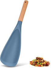 Silicone Cooking Spoon for Nonstick Cookware, Blue, 1 Pack Soft Silicone Head