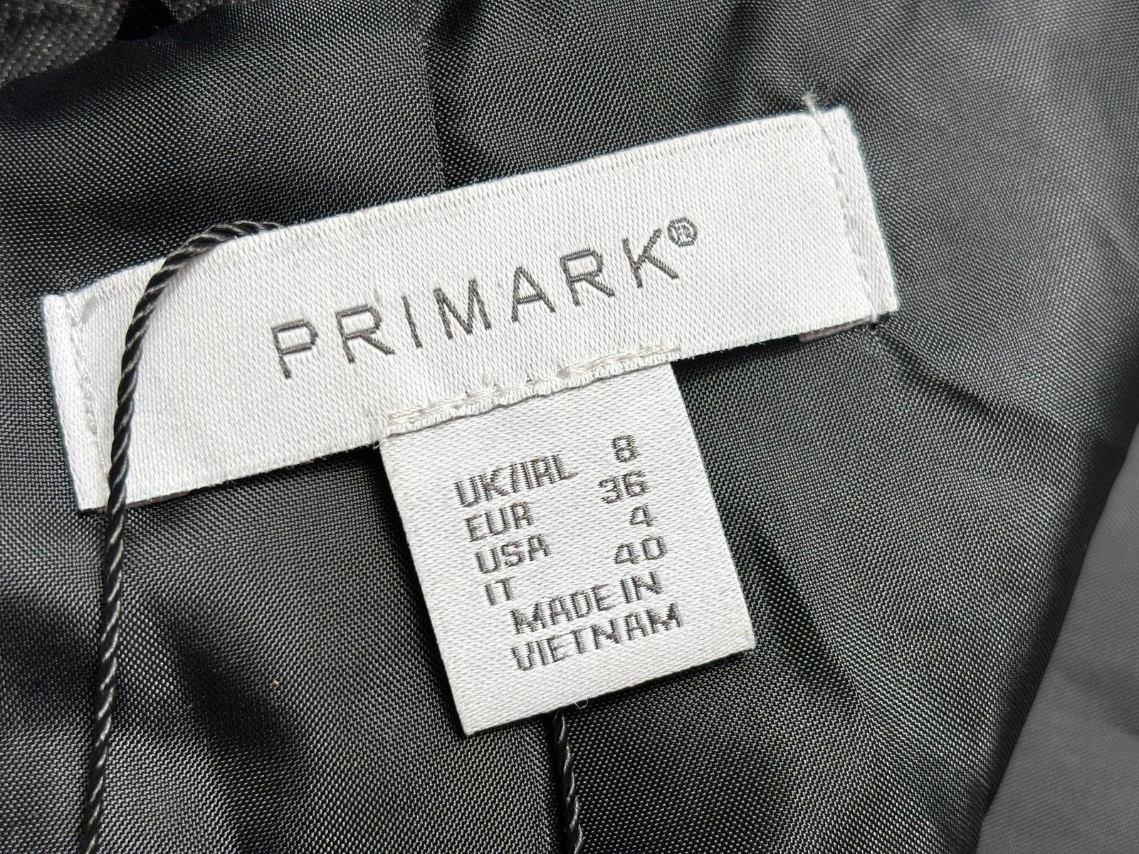 Primark Blazer Jacket Womens 4 Black White Windowpane Check Plaid Office image 3