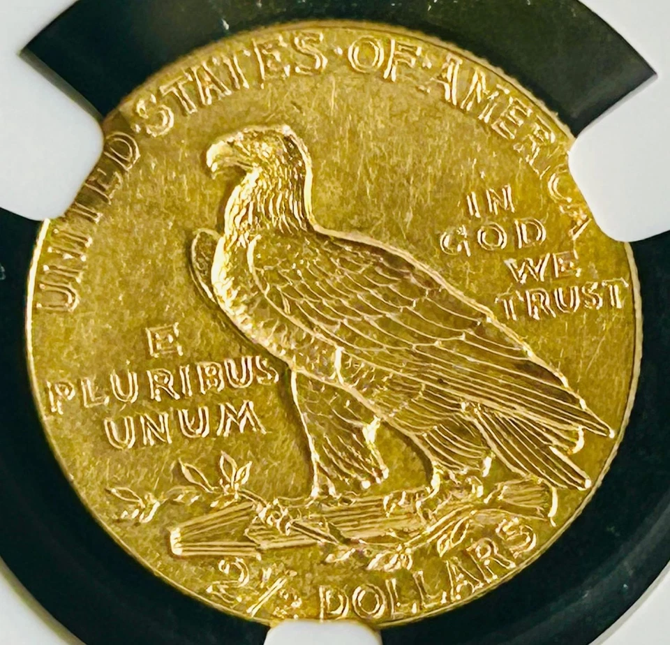 1927 P $2.5 Quarter Eagle Indian Head Gold Coin MS-62 NGC Graded - Image 4 of 4