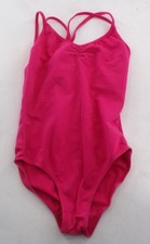 Dance Pre-Owned Leotard XL Child Dark Pink Crossing Back Straps Cotton