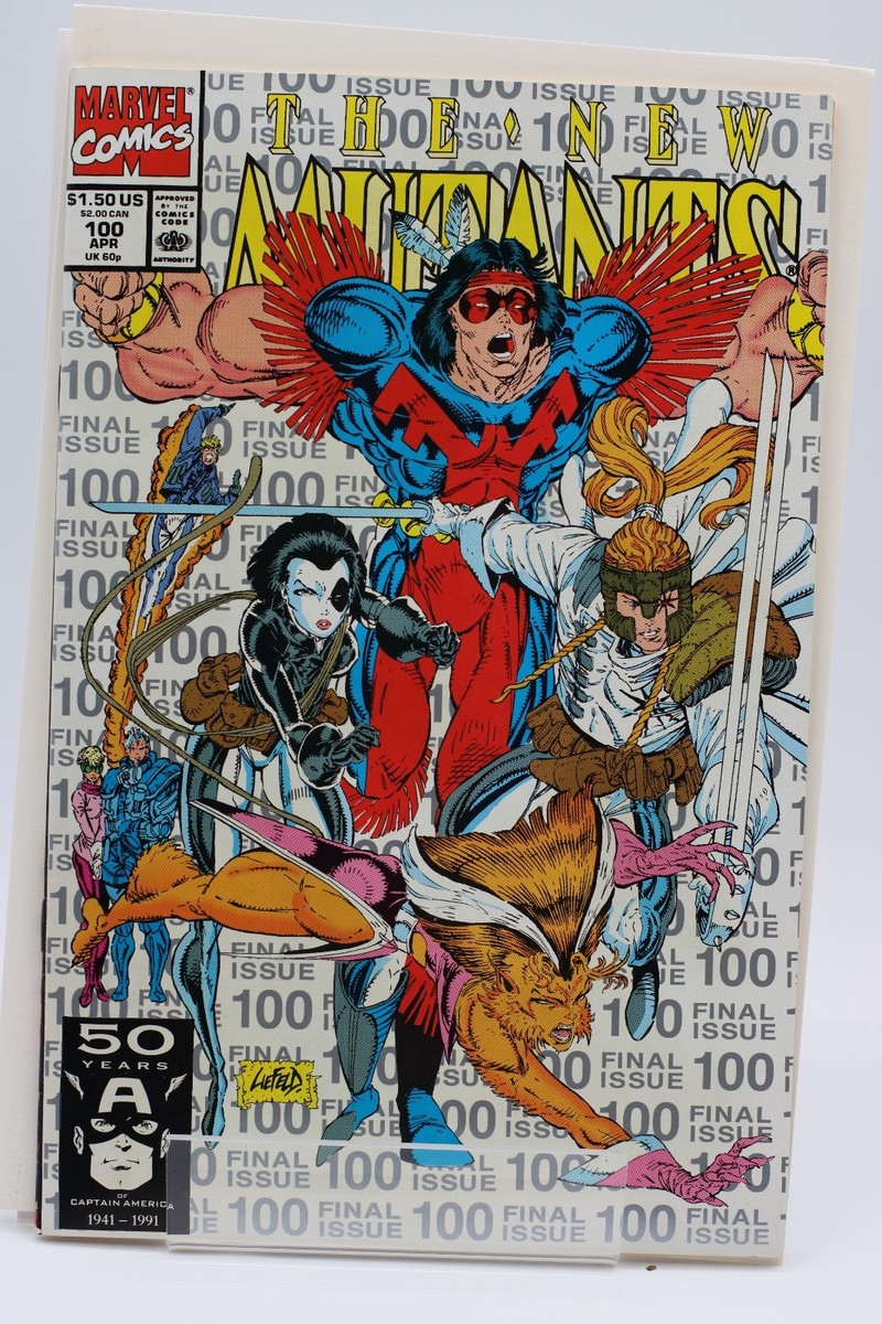 New Mutants #100 • [8.5] • Rob Liefeld • 1991 • X-MEN • Marvel