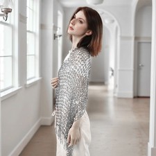 Pailletten Glitter Perlen Schal Schal Wrap Formal Abend Party Prom Hochzeit