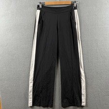 Athleta Pants Womens Size 0 Black Luxe Gramercy Track Trousers Side Leg Snaps
