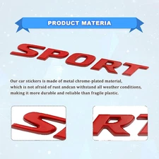 GENUINE OEM-- RED Sport Letter Emblem Trunk Lid Rear Logo Badge high quality