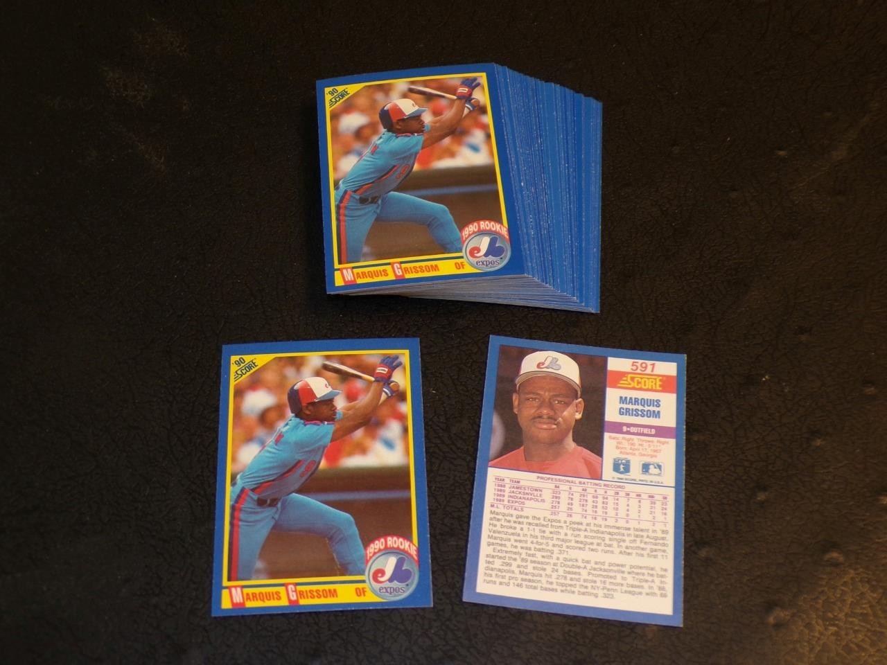 1990 Score #591 lot of 40 MARQUIS GRISSOM RCs Rookie! EXPOS!