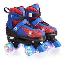 Kids Roller Skates 4 Sizes Adjustable 10C-13C, 1-4, 5-8 with Light Up Wheels
