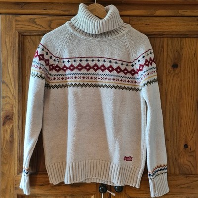 BNWOT Superdry Turtle Neck Jumper Wool Blend Size L