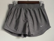 Nike Dri Fit Women’s Gray Briefed Athletic Gym Running Performance Shorts Large