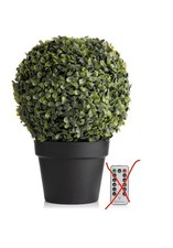 LUMIDA Flora künstliche Buchskugel im Topf, ohne Fernbedienung
