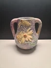 Weller Silvertone Antique Double Handle 8 Inch Pottery Vase