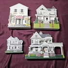 Set Of 4 Shelia's Houses, Coca-Cola,  Alabama, Texas, Iowa Vintage 1990-93