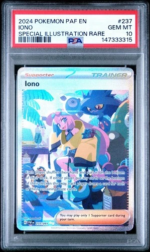Pokemon Iono Paldean Fates Special Illustration Rare #237 PSA 10 Gem Mint
