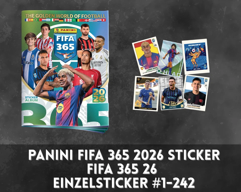 Panini FIFA 365 2026 Sticker - FIFA 365 26 - Einzelsticker #1-242 zum aussuchen