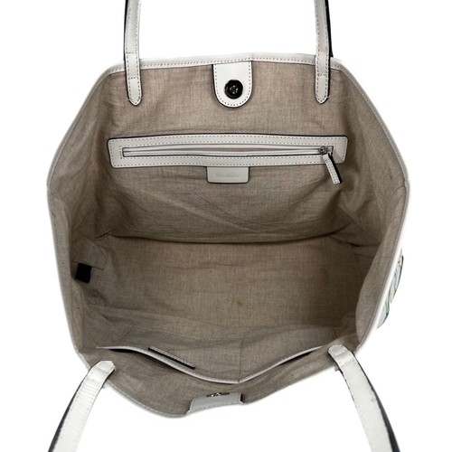 Bolso de Mano Brooks Brothers Estampado Floral Lona y Cuero Borde Saco Defectos Leer - Imagen 4 de 21