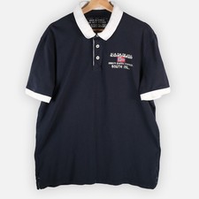 Napapijri Inner Earth Expedition Polo Shirt Navy Contrast Men's XL