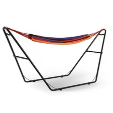 Outdoor Leisure Tropical Hammock and Frame - Stripe