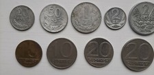 Polen, 9 Münzen Set, Zloty, guter Zustand, Sammlerstücke.