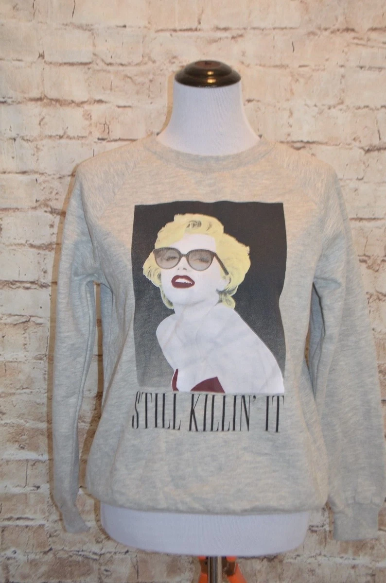 Marilyn Monroe Still Killin It sweatshirt NWT by Freeze Gray S