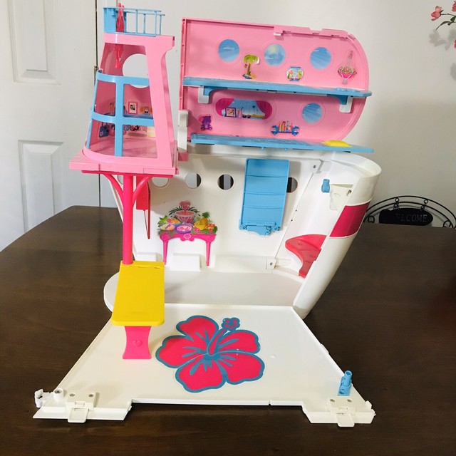 Mattel 2018 Barbie Doll Pink Passport Cruise Ship Playset for sale