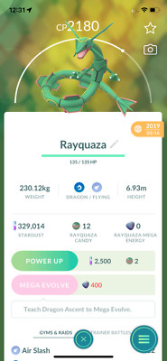 Rayquaza (2019) Legendary Pokemon! Registered or Unregistered 30 Days Friendship
