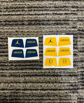 Mini Michigan Wolverines NIKE Visor Tabs Helmet Decals Football Eye Visors