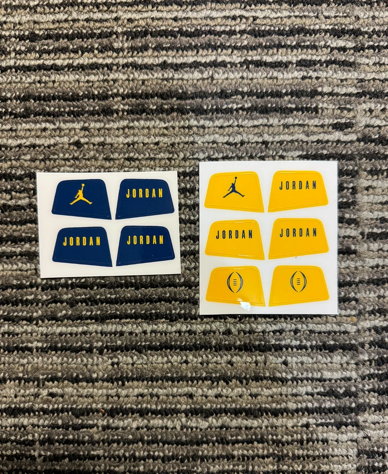 Mini Michigan Wolverines NIKE Visor Tabs Helmet Decals Football Eye Visors