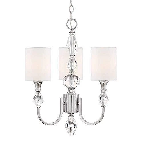 Lámpara de araña Designers Fountain 89983-CH Evi 3 luces plateada, 20,25x16,75x16,75 Foto 3 de 4