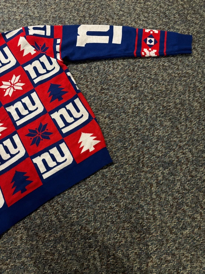 Suéter de ropa de equipo grande de Navidad para hombre Giants NFL Foto 3 de 4