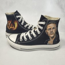 Rare And Custom Chester Bennington Converse High-top Chuck Taylors Size M4-W6
