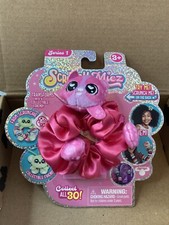 Scrunchmiez Hair Scrunchy Backpack Buddy Series 1 Olive Pink Satin Cat Kitten