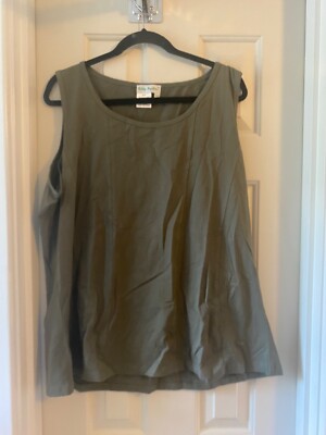 ULLA POPKEN Tank w/ Princess Seams LODEN sz 20W / 22W