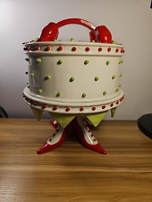 Depart 56 Krinkles patience Brewster Cake Stand & Top Hard To Find Together EUC