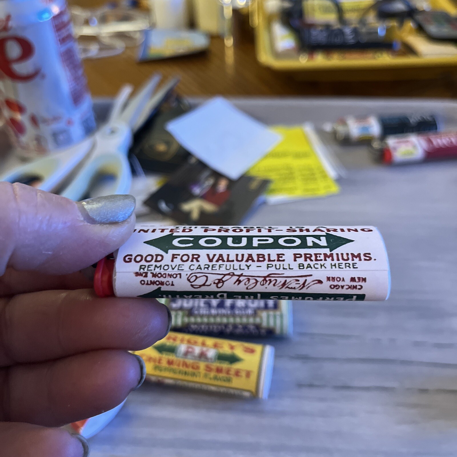 New 2 Custom Bic Lighters vintage Wrigley‘S Spearmint Gum Wrappers￼Gum Classic