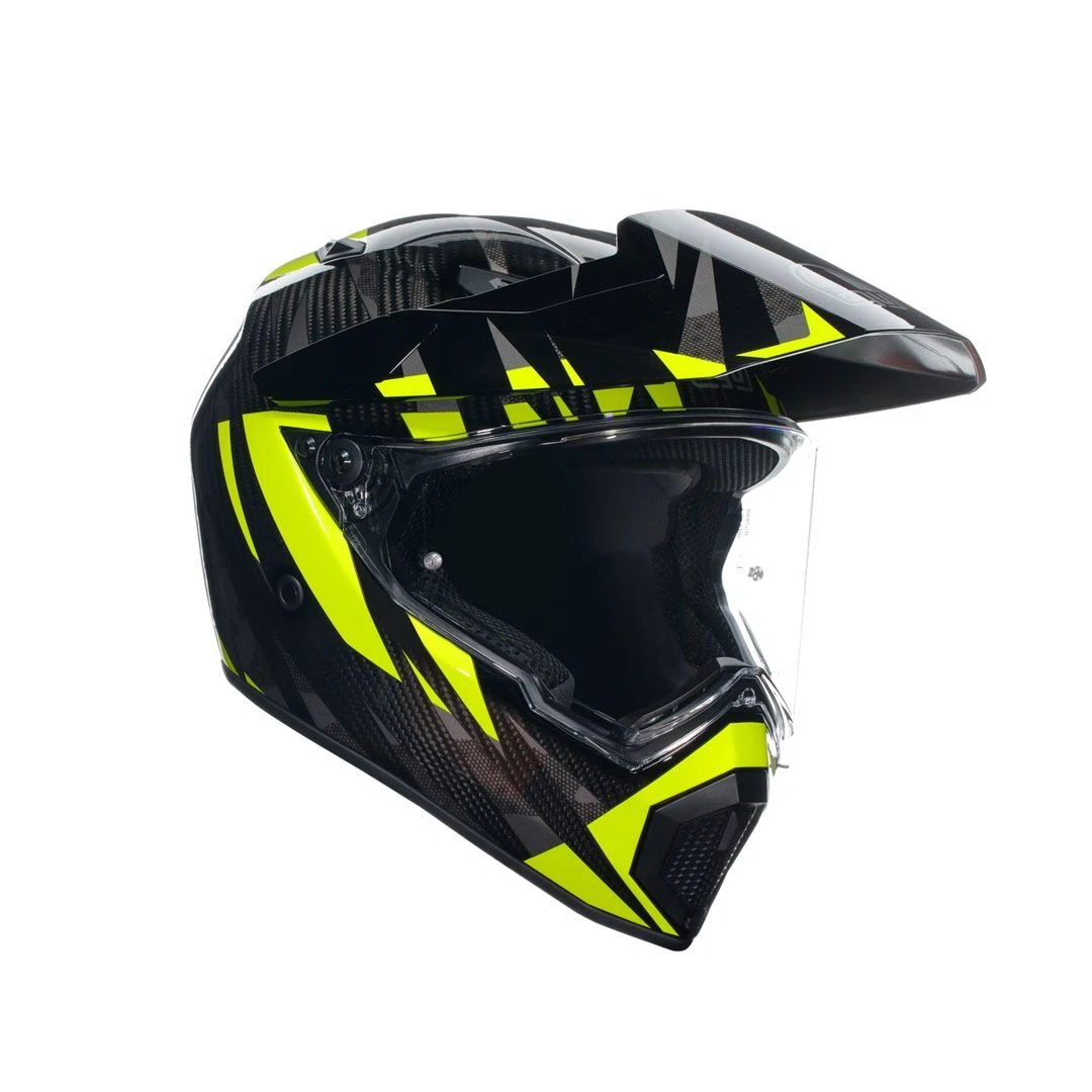Full Face Helmet AGV AX9 STEPPA CARBON GREY YELLOW FLUO eBay