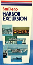 1978 San Diego Harbor Excursion Brochure Map Cruise Boat Tour Vintage