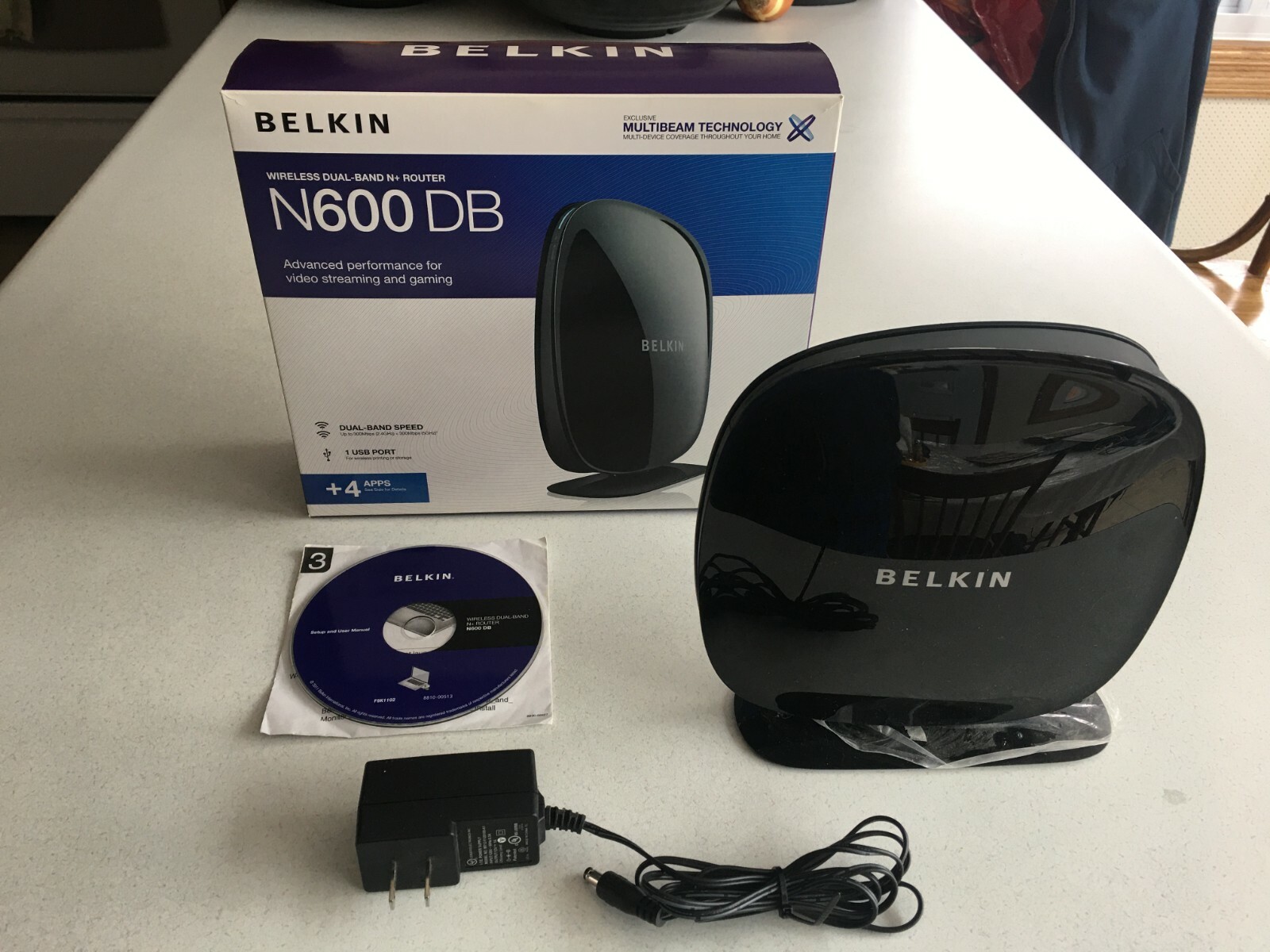 Belkin N600 DB Wireless Dual - Band N+ Router 1 USB 2.0 Port ...