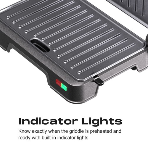 SUPERLEX Panini Press Grill Sandwich Toaster Maker Breakfast Machine Non-stick - Picture 4 of 10