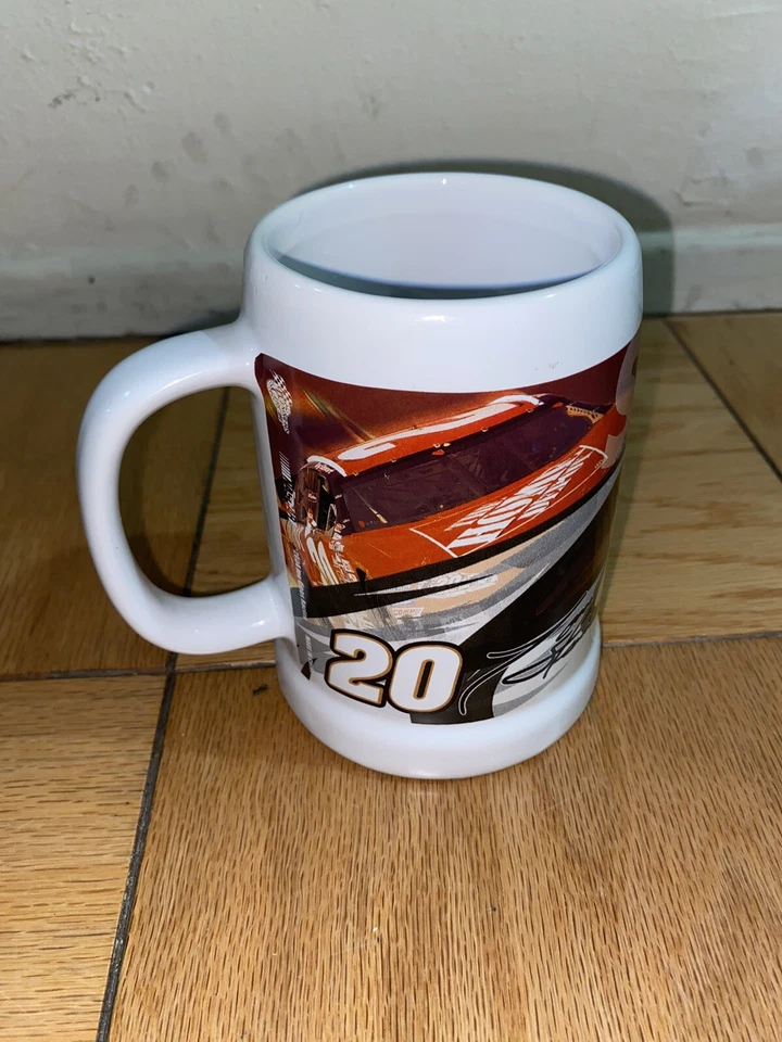 VINTAGE #20 HOME DEPOT NASCAR PONTIAC GRAND PRIX TONY STEWART BEER MUG NEW BIG - Image 3 of 4